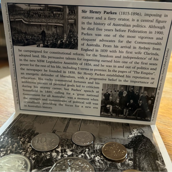 Royal Australian Mint 1996 - Uncirculated Coin Set - Sir Henry Parkes - Picture 11 of 11